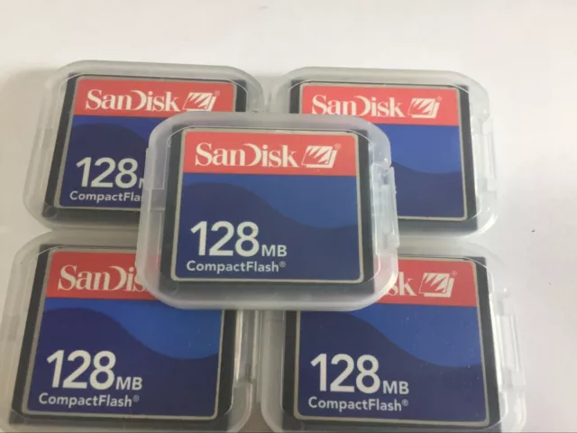 5PCS  128MB  Sandisk  Compact Flash Card 128MB CF Memory card SDCFJ/SDCFB