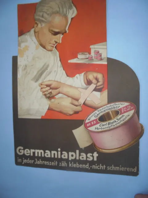 31005 Reklame Plakat Aufsteller GERMANIAPLAST PFLASTER 34x45cm Vorkrieg poster