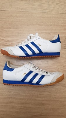 VINTAGE ADIDAS ROM White/Blue UK Size 8 