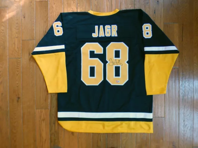 Jaromir Jagr Signed Custom Black Pro-Style Hockey Jersey JSA ITP