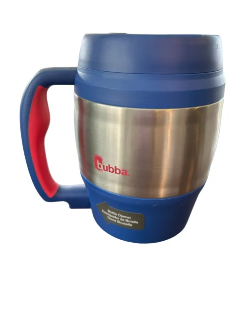 Bubba Keg 52 Oz Insulated Travel Mug Blue & Pink Flip Top Jug w/bottle Opener