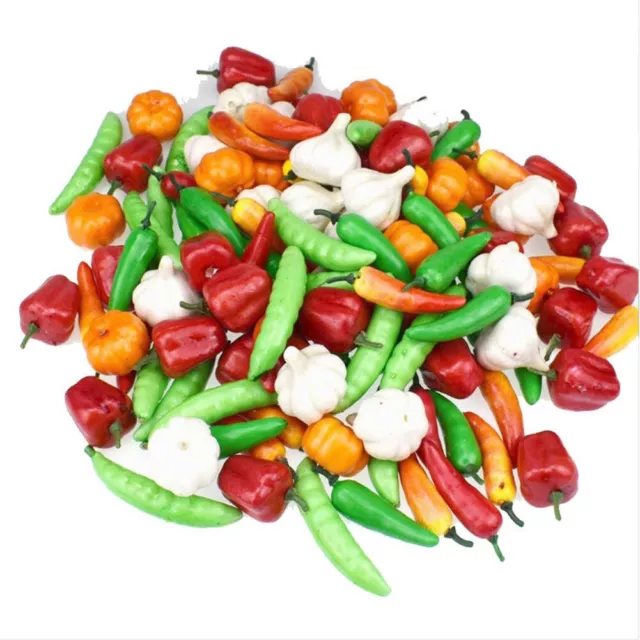 20 pièces légumes pommes de terre artificielles maïs chili rouge pour décora