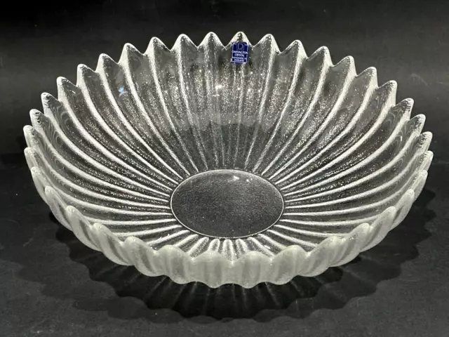 Dartington Crystal Large Lotus Flower Glass Bowl 29cm x 8cm Beautiful