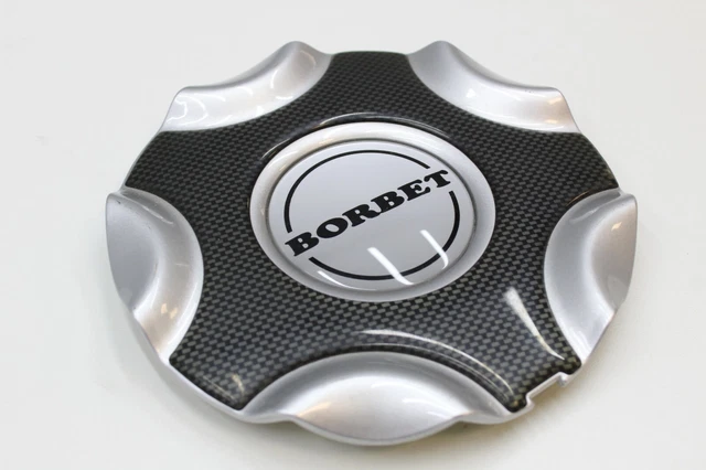 Lot De 4 Enjoliveurs Cache-Moyeux Borbet 55-56 Mm – Noir Brillant/Argenté – Look Sportif & Élégant