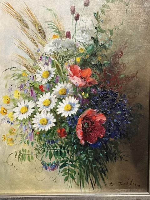 Manfred FEILER (1925) DDR Künstler Stillleben Ölgemälde Ölbild Blumen Gemälde 2