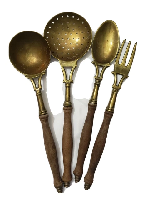 Old Kitchen Utensils Made of Brass from Early 20th Century