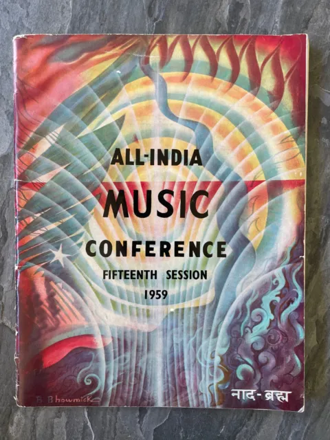 RARE 1959 All India Music Conf Program Raga MANY NOTABLES Ravi Shankar