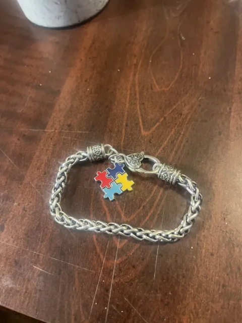 Autism awareness puzzle bracelet
