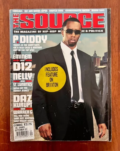THE SOURCE MAGAZINE Vintage September 2001 #144, P.DIDDY, Nelly, D12 ...