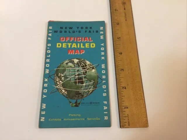 Vintage 1964 1965 New York Worlds Fair Official Detailed Map Esso Humble Oil Co