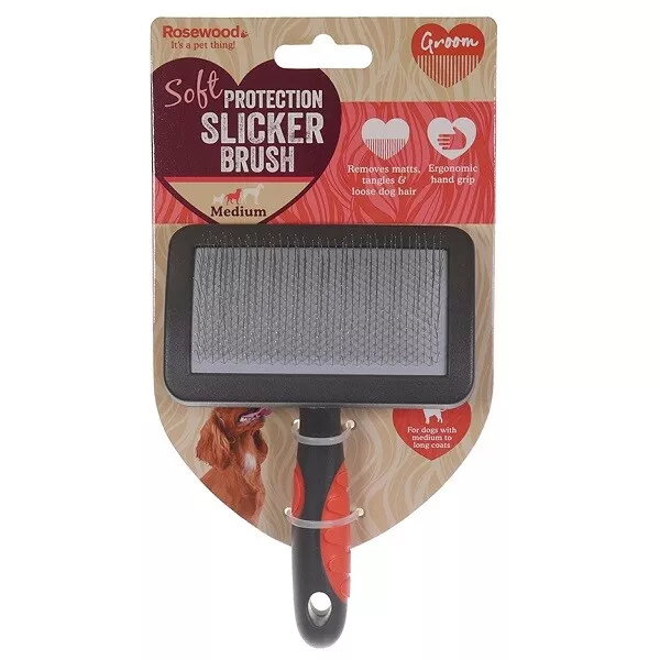 Rosewood Grooming Slicker Brush Dog Cat Soft Protection Multi-Purpose Salon Tool 3