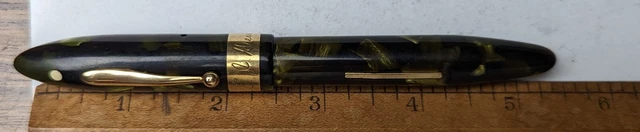 Sheaffer 14k Autograph Oversize Balance Green vintage fountain pen solid gold