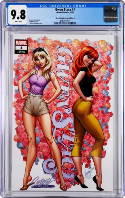 Gwen Stacy #1 CGC 9.8 (Apr 2020, Marvel) Christos Gage, J Scott Campbell Cover B