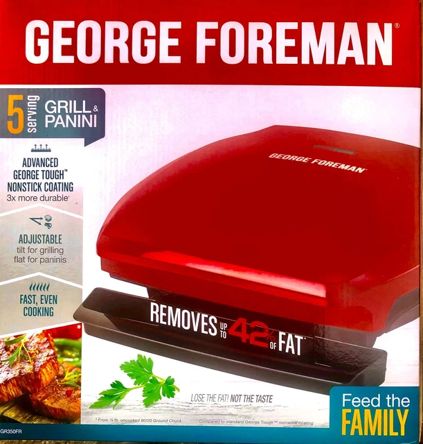 FOREMAN IN 1 GRILL LAYERED 5 Serving NON STICK GRILL AND PANINI