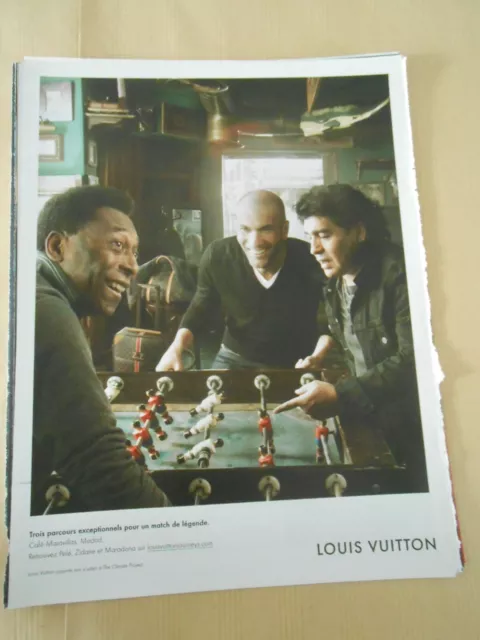PUBLICITÉ 2010 ADVERT Louis Vuitton Pelé Zidane Maradona babyfoot EUR 9,99  - PicClick FR