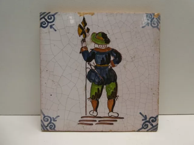 Vintage Dutch Pottery Hand Painted Tile Tea Pot Stand - Makkum Holland  Artist
