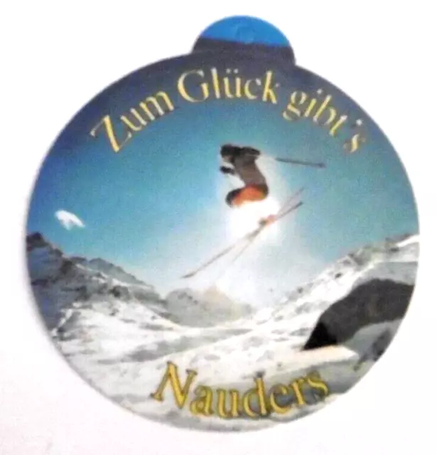 Souvenir-Aufkleber Nauders Reschenpass Landeck Tirol Österreich Ski Wintersport