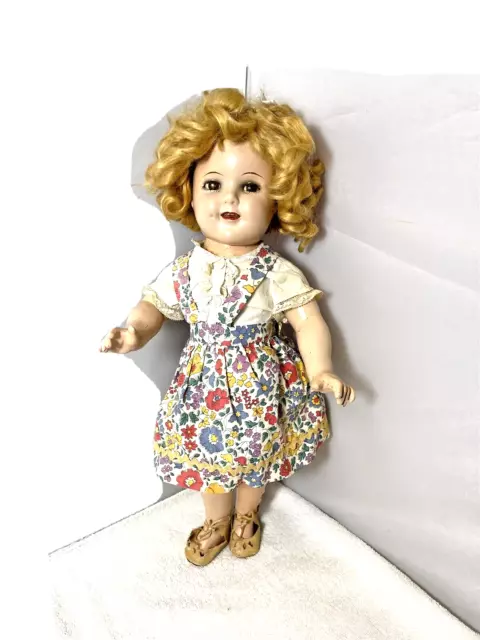 Vintage Composition Ideal Shirley Temple Doll 18" Tall