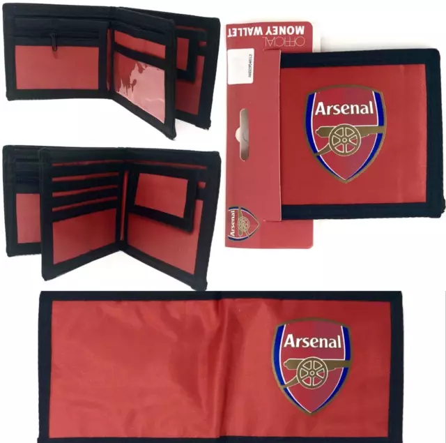 Arsenal FC Club Crest Weich Taschengeld Etui Münze Kreditkarteninhaber Foto Id