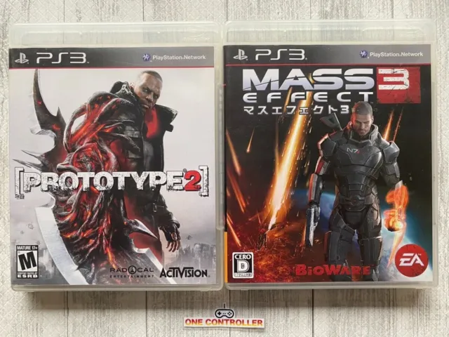 SONY PlayStation 3 PS3 Prototype 2 & Mass Effect 3 set from Japan