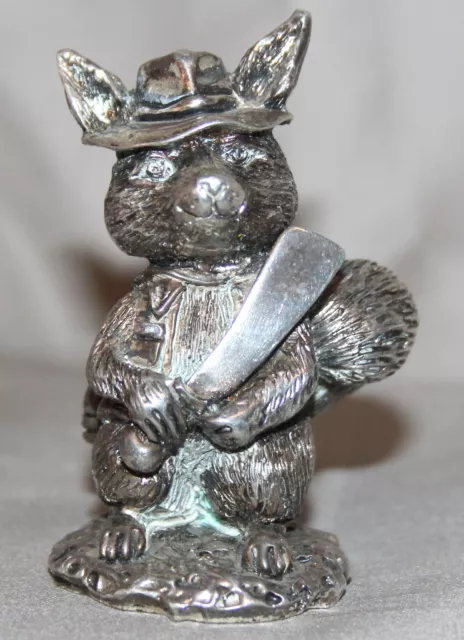 Vintage Small Fox Adventurer Silverplated Coated Figurine