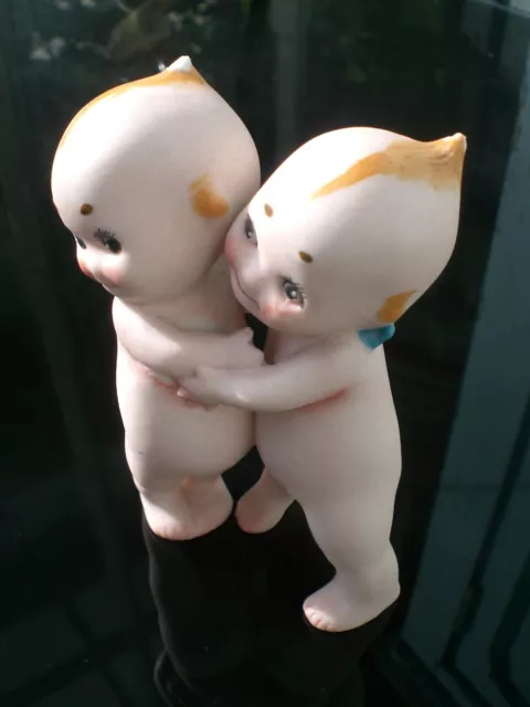 POUPEES début XXe. Anciennes KEWPIE dolls Rose O'Neill en BISCUIT. Bébés jumeaux 3