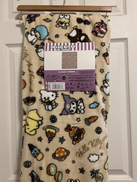 New Hello Kitty & Friends 60 x 70 Plush Throw Blanket New With Tag