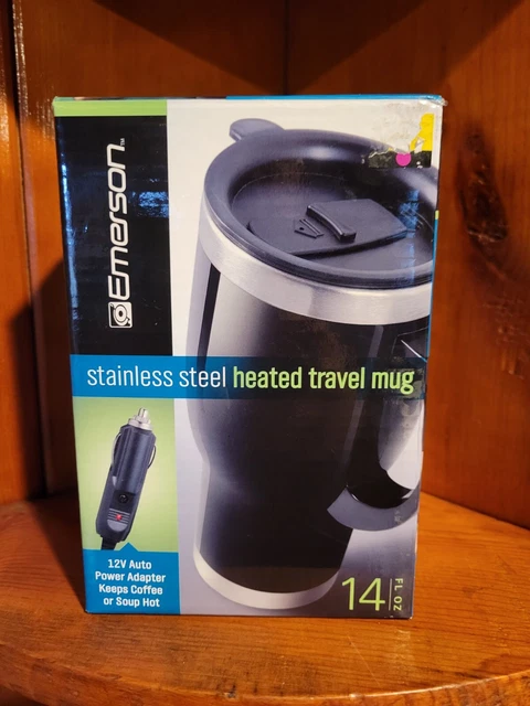 Emerson Stainless Steel Heated Travel Mug - New 14 Oz
