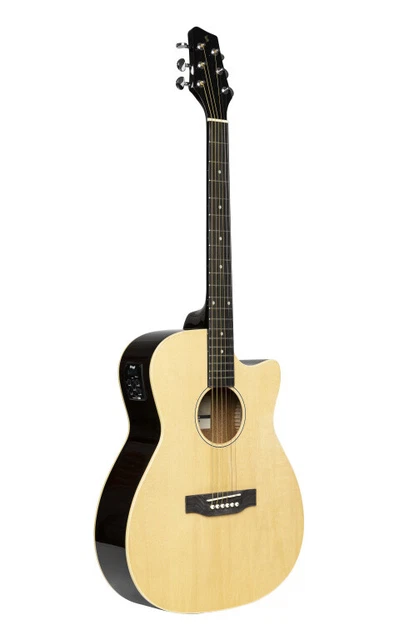 Guitare Western Avec Capteur / Micro, Couleur Naturelle