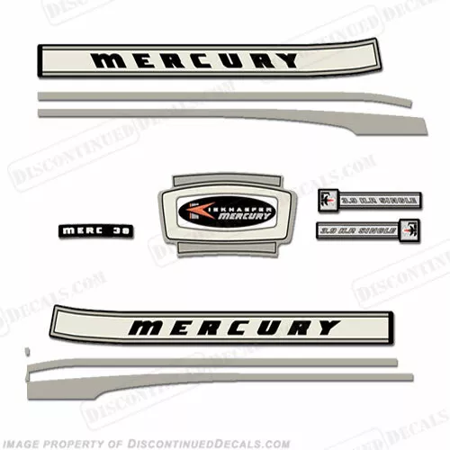 Fits Mercury 1966 3.9HP Outboard Engine Decals