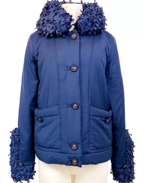 4K New Chanel 2014 Blue Barbie Down Puffer Ski Coat Jacket 34 36 38 40 Logo S M 2