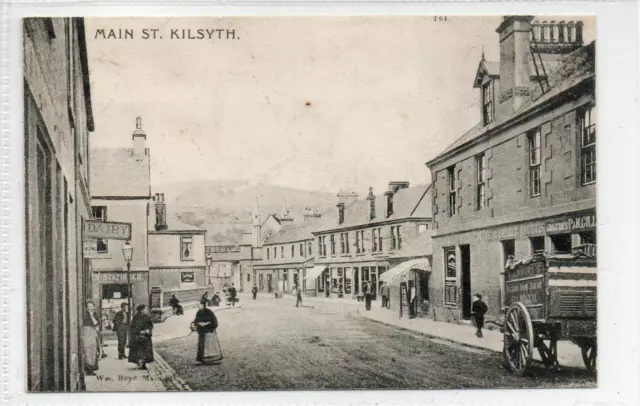 MAIN STREET, KILSYTH: Stirlingshire postcard (C74676)