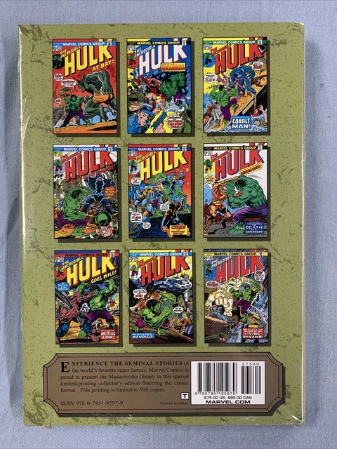 MARVEL MASTERWORKS #235 INCREDIBLE HULK Vol #10 DM Variant HC (2016) Global Ship 2