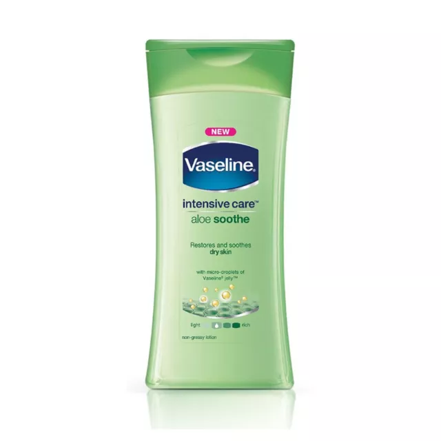 Vaseline Intense Soin Aloés Apaise Corps Lotion pour Peau Sèche 100ml