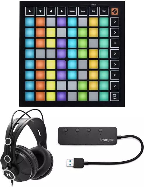 Launchpad Mini MK3 Grid Controller for Ableton Live Bundle with Headphones and 4