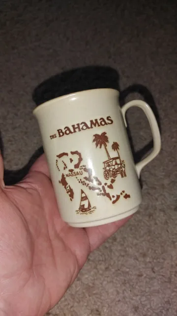 Vintage Bahamas Nassau Ceramic Coffee Tea cup Mug Travel Souvenir