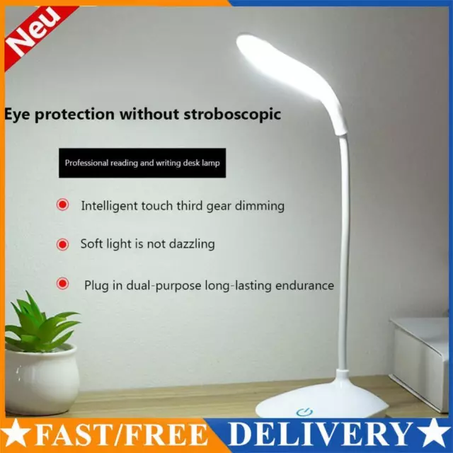 Lampada LED Touch Luce Scrivania Creativa Pieghevole per Camera da letto (Bianco)