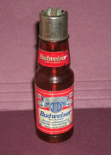 1/5 Scale Mini Budweiser Bottle Lighter (empty) Novelty Collectible BUD Swag 3"