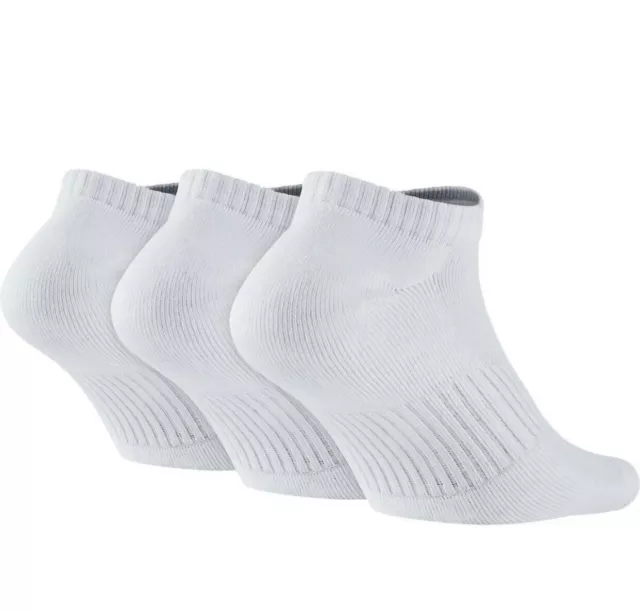 3 x Nike Performance Cotton Lightweight No-Show Socks Soft Dry Training 11-14.5 2