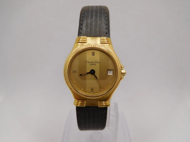 Christian Dior quartz womens watch 18K electroplated(70412-21995)