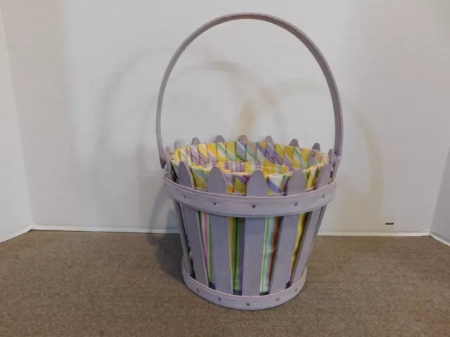 Longaberger 2006 Purple Picket Fence Easter Basket Liner Protector