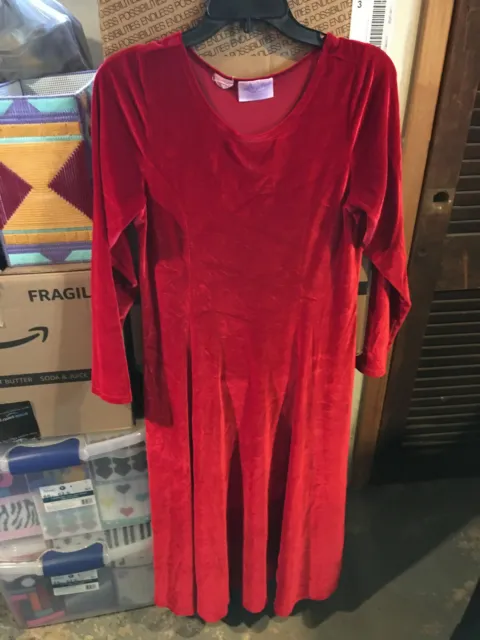 Storybook Heirlooms Red Velvet Dress Misses Size 8