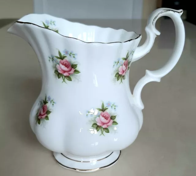 *VINTAGE* Royal Albert. Forget Me Not Rose. Coffee Set Milk Jug Bone China 4.25"