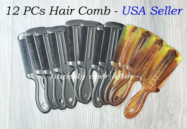 12 PCs The Best Nit Hair Comb, Lice Hair Comb with Handle *US SELLER*