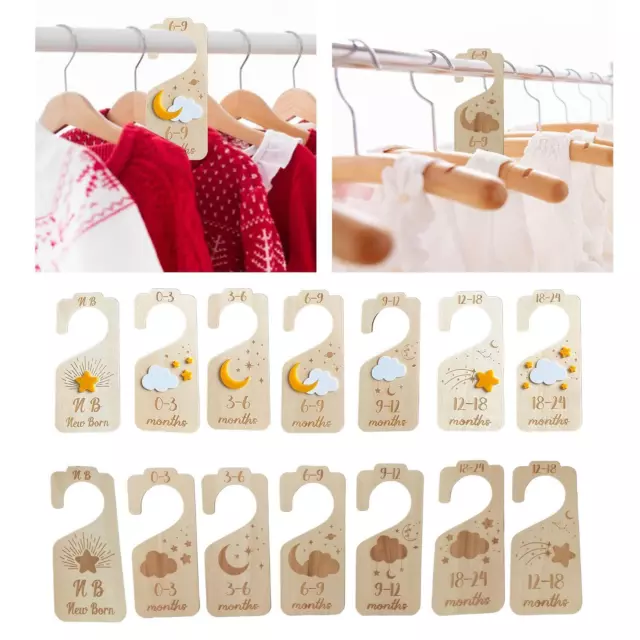 7 Pieces Baby Clothes Organizers Infant Wardrobe Divider Holiday Gifts