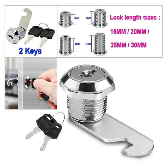 16mm-30mm comme Verrouillé Tubulaire Porte Cam Lock for Rv Commode Placard