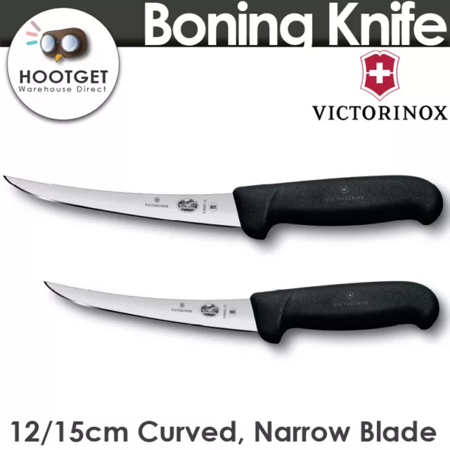 [12/15cm] Victorinox Boning Knife Curved Narrow Blade Fibrox-Black Butcher Knife