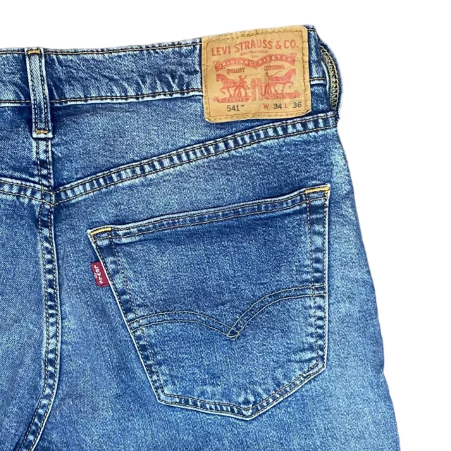 Levis 541 Mens Blue Jeans - Athletic Taper Flex Fit Denim - tag 34 X 36 (36 36)
