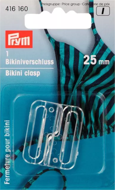 Prym Cierre de Bikini Cierre 25MM Transparente 416160