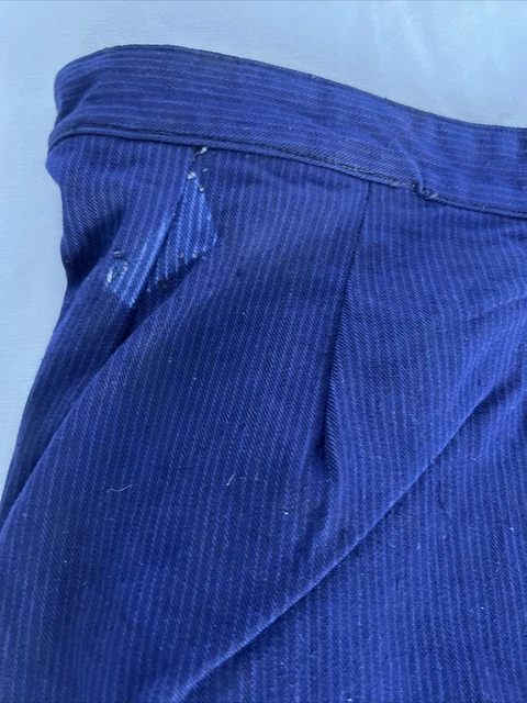 Pantalon ancien de travail rayé
